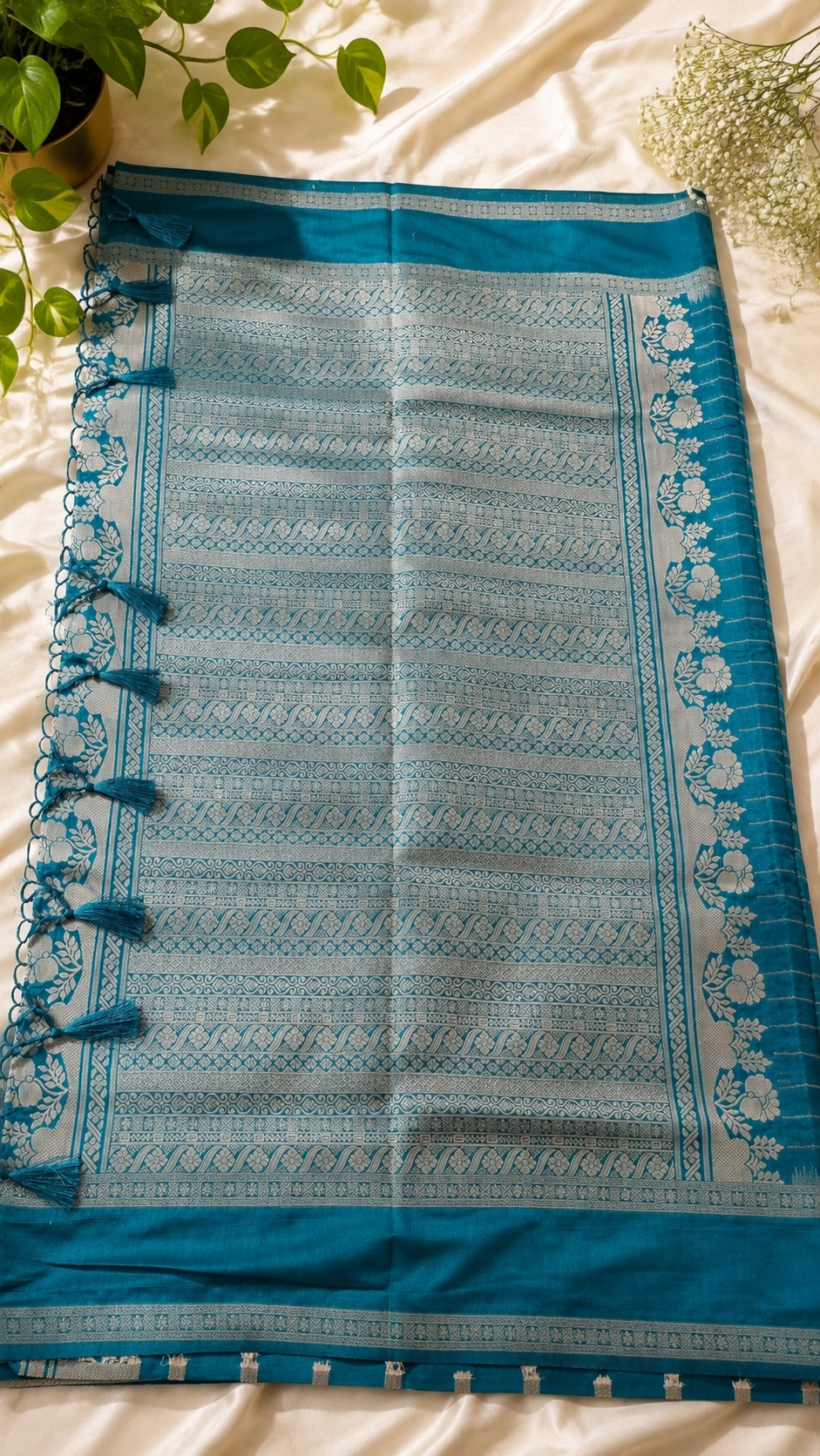 💙 Neelambari – Velhari Soft Silk Kanjivaram Saree