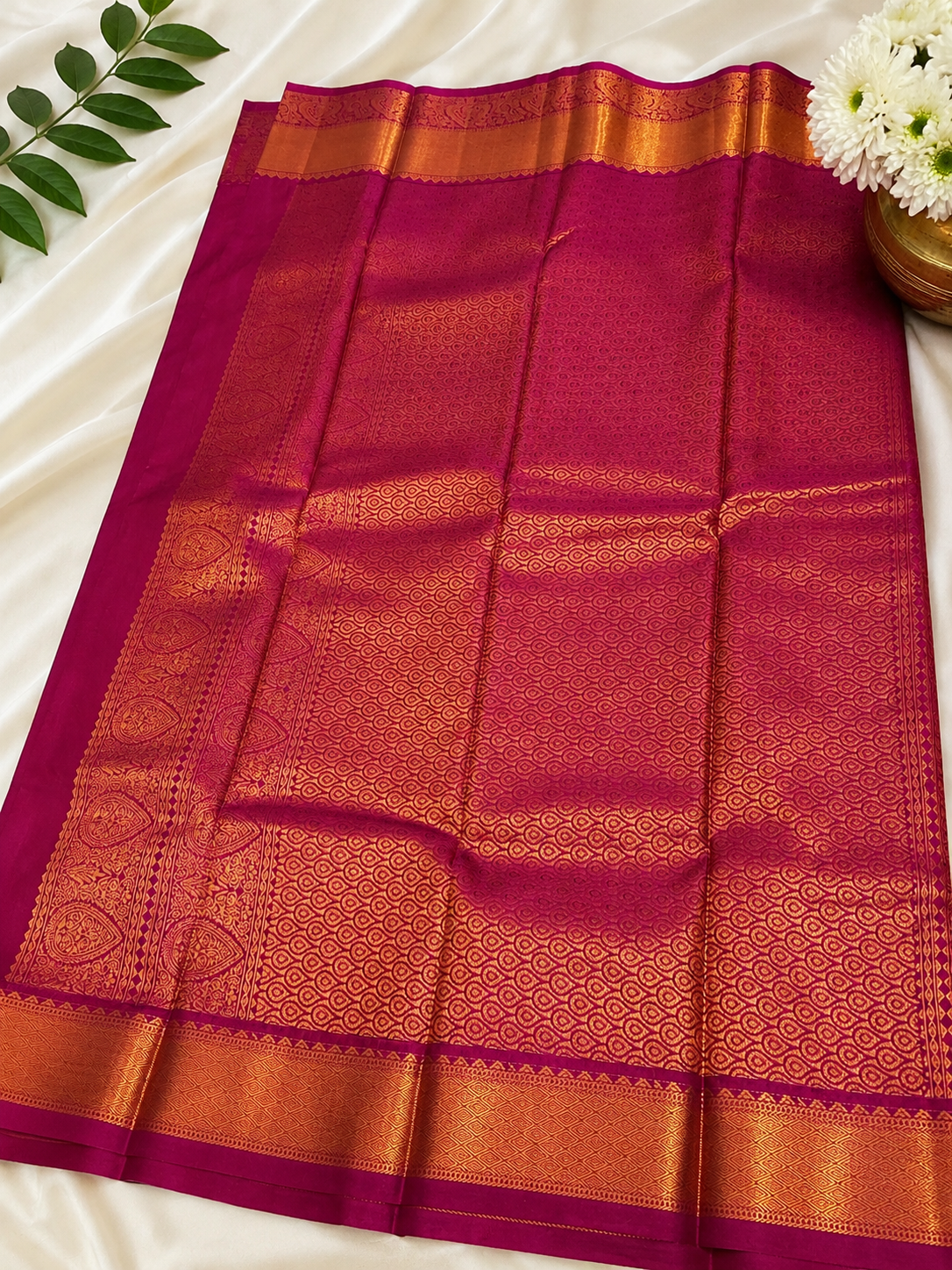 Graceful Sky Blue Kanjivaram Saree with Maroon Border & Zari