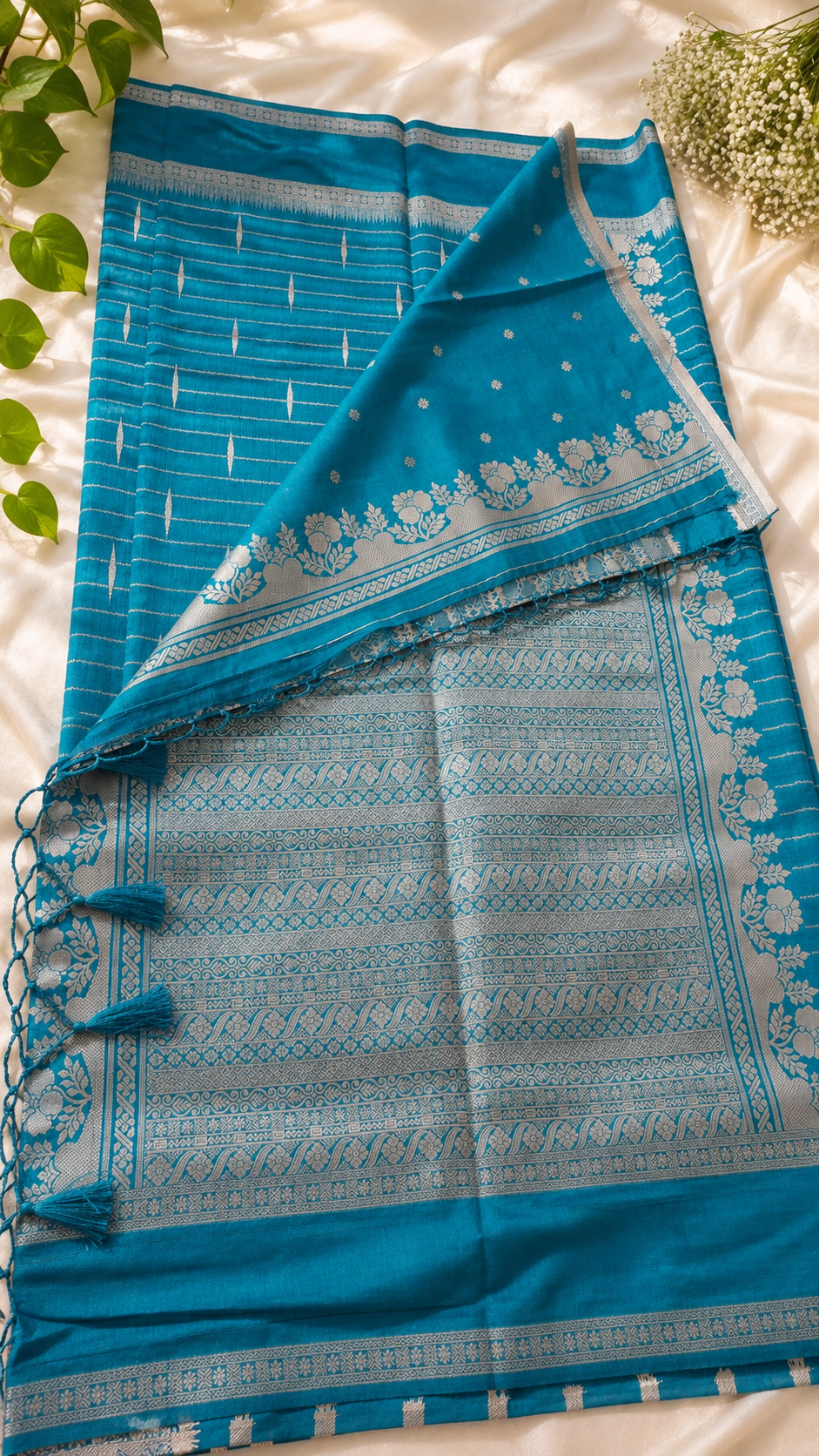 💙 Neelambari – Velhari Soft Silk Kanjivaram Saree