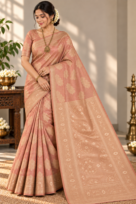 Dusty Rose peach Soft Silk